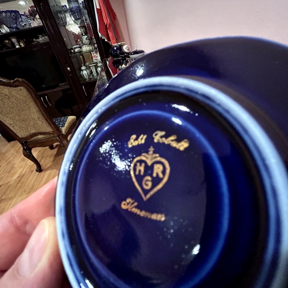 Ilmenau German Echt Kobalt Miniature Porcelain Collectable Cup and Saucer - Picture 8 of 10